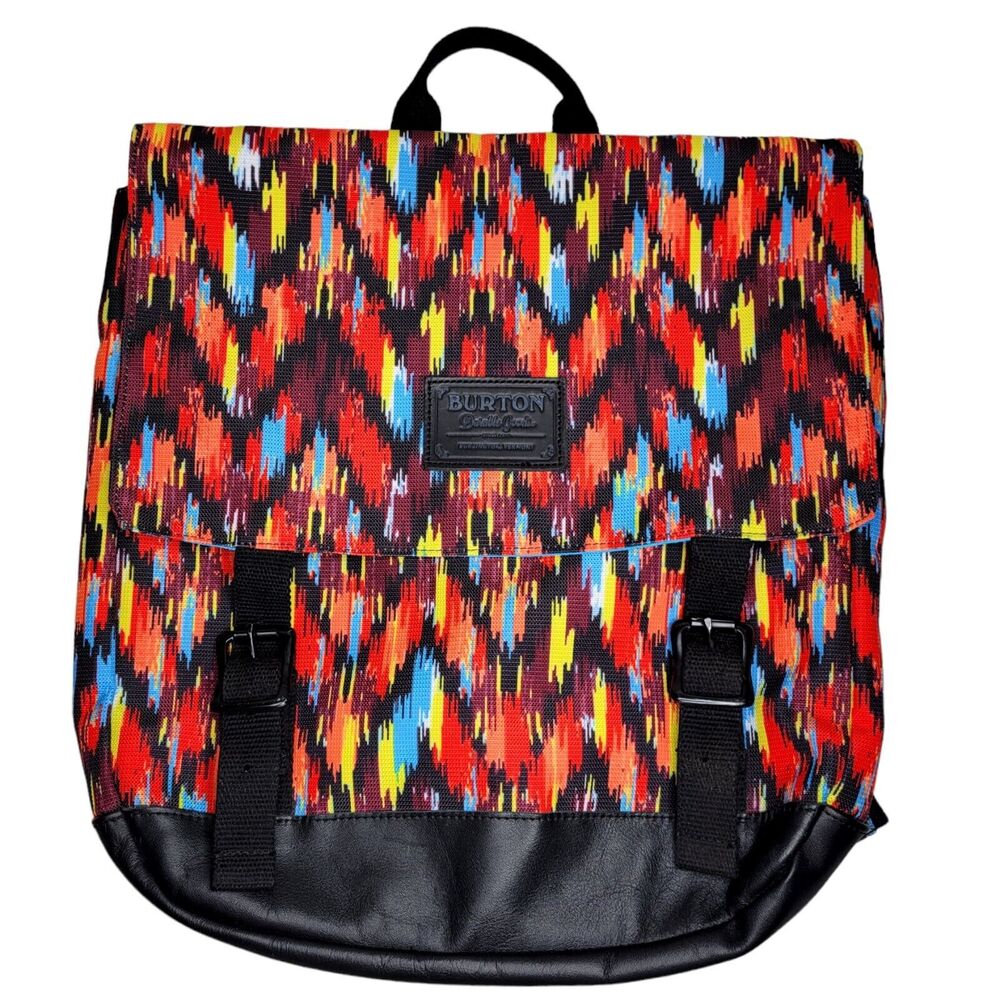 Burton Durable Goods Backpack Book Bag Tote School Skateboard Red Geometric